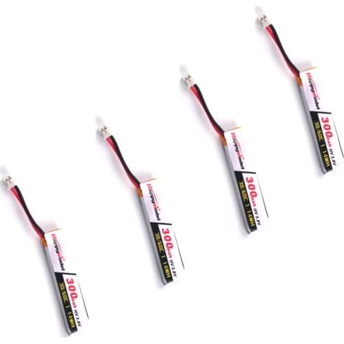 Happymodel Mobula6 Mobula 6 3.8V 300mAh 30C 1S Lipo Battery PH2.0 Plug for FPV Racing Cine Whoop BetaFPV Drone