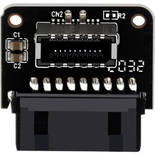 Motherboard USB3.019P/20P to TYPE-E 90 Degree Adapter Chassis Front TYPE C Plug-in Port