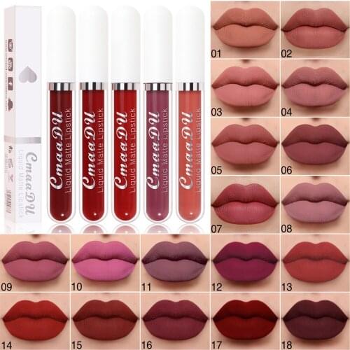 18 Colors Matte Velvet Lip Glaze Waterproof Lasting Moisturizing Not Easy To Fade Lip Gloss Lipstick Sexy Lip Makeup For Woman
