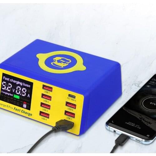 MECHANIC 8 pro Port USB smart charge support QC 3.0 Wireless charge Wireless charging with LCD display for Mobile phone charging