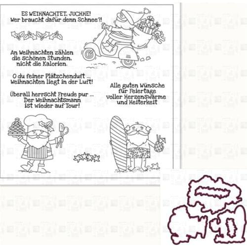 Santa Claus Metal Cutting Dies And Stamps Stencils for DIY Scrapbook Photo Album Paper Card Decorative Embossing Die
