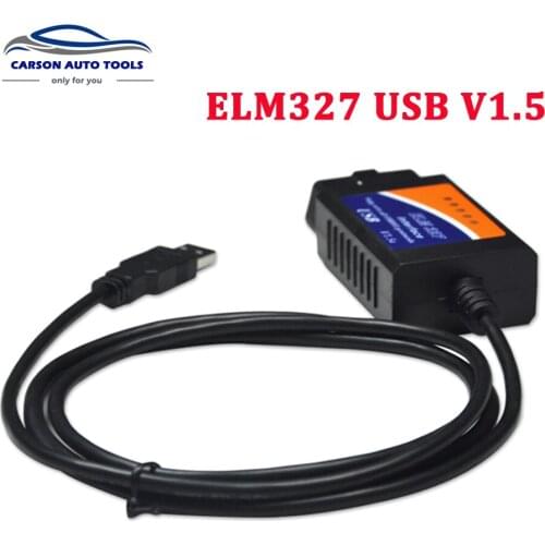Newest Version OBD2/OBDII scanner ELM327 USB v1.5 Interface ELM 327 USB Interface OBDII CAN-BUS Scanner