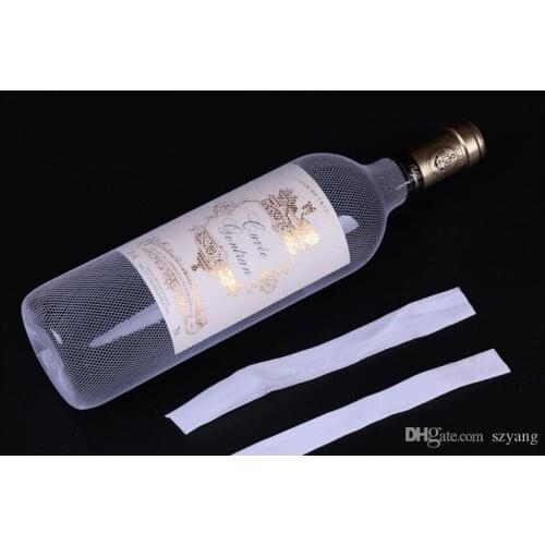 Plastic PE red wine bottle protective net bottle socks bottle sleeve net white in stock
