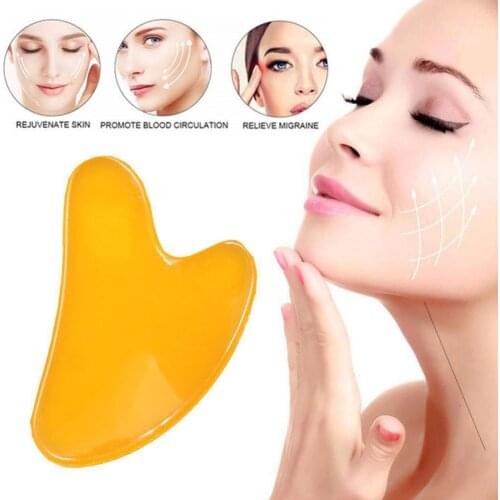 Resin Beeswax Heart-shaped Massage Scraping Face Wrinkle Remove Acupuncture Gua Sha Body Board Spa Beauty Massage Tool