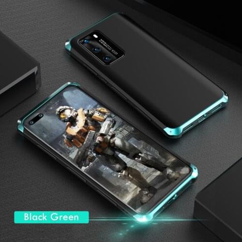 Luxury Armor P40 Metal frame Case for Huawei P40 Pro Metal Frame Rubber shockproof Back Coque for Huawei P40 P40 Pro Capa fundas