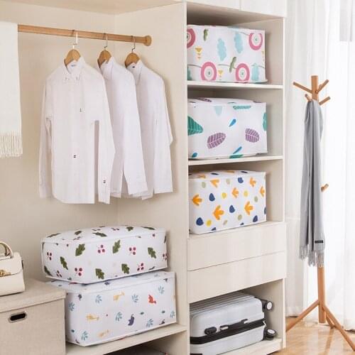 Foldable Storage Bag Clothes Blanket Household Quilt Moistureproof Wardrobe Finishing Dust-proof Seasonal Quilt Travel Luggage
