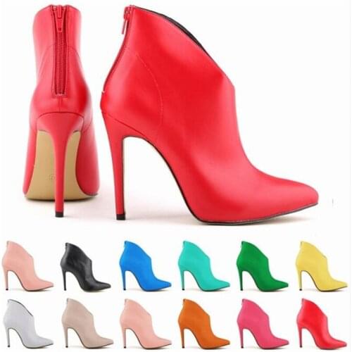 Thin High heels Pumps Classic Sexy Wedding Women Shoes Office & Career Pointed Toe PU 11CM Slip On zapatos de mujer size 35-42