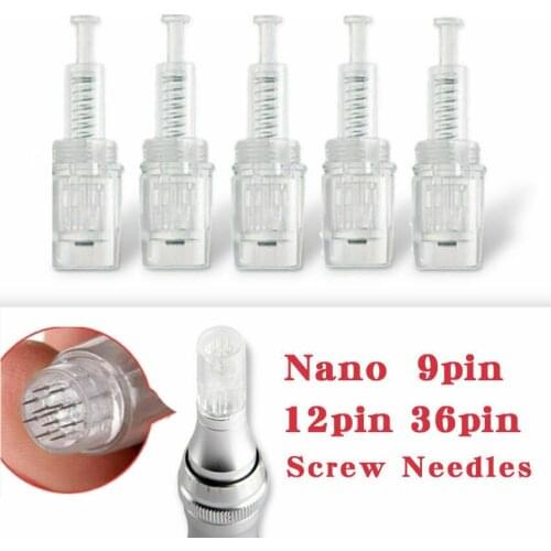 FDA 30 pcs Screw Micro Needling Pen Needle Cartridges Tattoo Tip Disposable Microblading Cartridge for microneedling Derma Pen