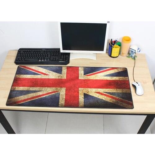 HD pattern Vintage Gaming Mouse Pad Plain Extend UKUSKorea Flag Desk Keyboard Mouse Mat Mousepad Gamer for 900x400x3mm LOL Game