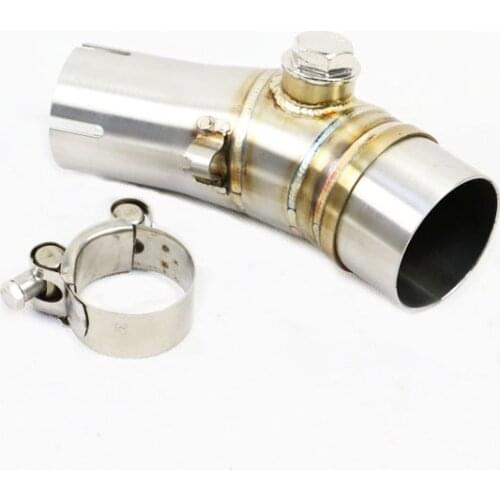 51mm Motorcycle Exhaust Muffler Escape Front Connecting Middle Link Pipe For Kawasaki R250 ER6N NINJIA 250 Z250 Z250SL