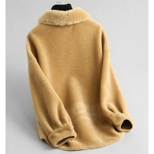 Fur Real Coat Female Jacket 2020 Autumn Winter Jacket Women Sheep Shearling Fur Coat Female Korean Real Wool Coats MY s