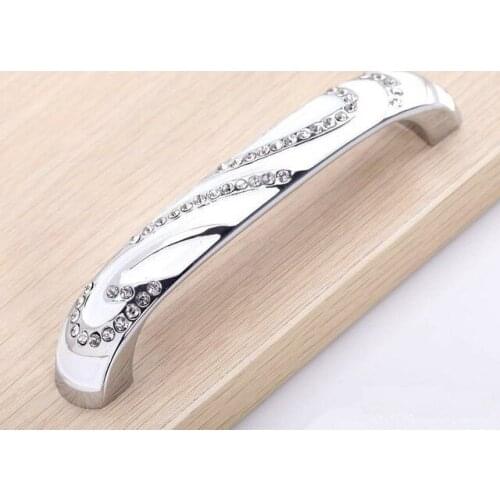 10Pcs Products Designers collection Clear Crystal For Drawer Handle And Furniture Handle (C.C. 96mm,Length:110mm)