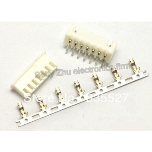 100pcs/lot XH2.54-7P 7PIN terminal block 2.54MM pitch connector : plug + plastic bending needle socket + terminal