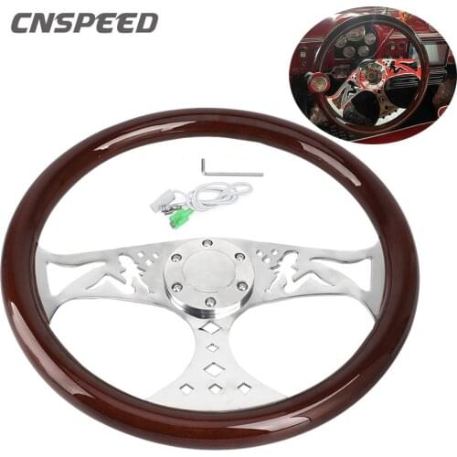 380mm 15" Inch Steering Wheel Grant Classic Nostalgia Style Wood Grain Slotted 3 Spoke Steering Wheel Riveted Light Wood Grip