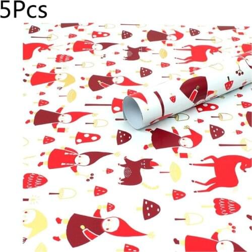 5pcs Waterproof Christmas Wrapping Tissue Paper DIY Gift Present Box Packaging Wrap Party Decoration
