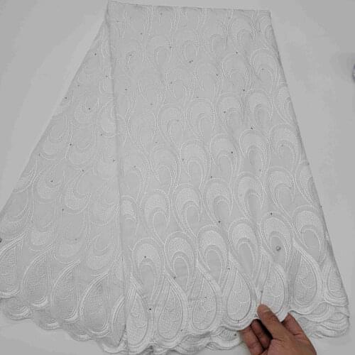 Autriche Swiss Voile Lace In Switzerland African Swiss 100% Cotton Lace Fabric Pure White Embroidered Nigerian Dry Lace Fabrics