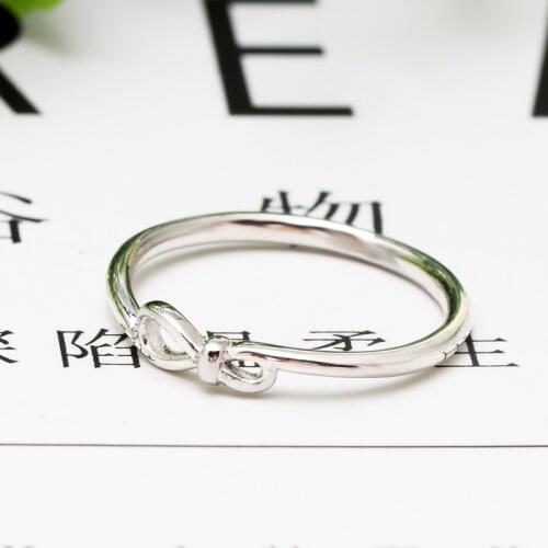 Free shipping Authentic 925 Sterling Silver Infinity Knot Rings CZ Crystal Ring For Women European Original DIY Jewelry