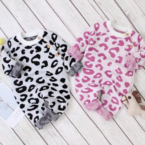 Baby Christmas Rompers Knitted Long Sleeve Knit Newborn Boys Girls Jumpsuits Autumn Winter Toddler Children Overalls Clothing