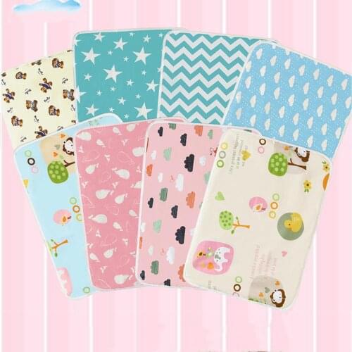 Baby Changing Pad Infant Diapers Mattress Kids Nappy Washable Cartoon For Newborn Bedding Urine Mat Waterproof 60*75CM