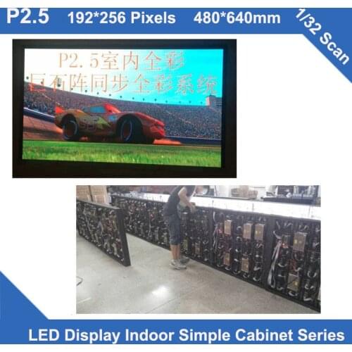 TEEHO P2.5 indoor simple Cabinet 480mm*640mm 1/32 scan video led screen fixed installation hospital hotel wedding church