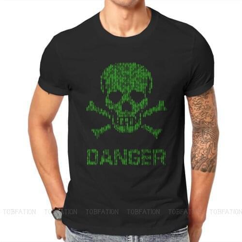 Binary Danger Signal Graphic TShirt The Matrix Neo Anderson Morpheus Film Streetwear Leisure T Shirt Male Tee Gift Clothes