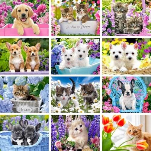 GATYZTORY Paint By Number Dog Oil Painting Art DIY Coloring By Number Door Animal Kits Modern Wall Artworks