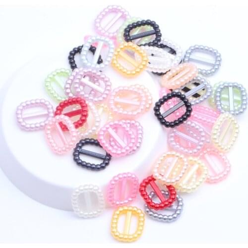 Imitation Pearls Beads Rectangle Buckle 12x10mm Heart-shaped 17x14mm Sewing Button Invitation Ribbon Slider Nail Art Decorations