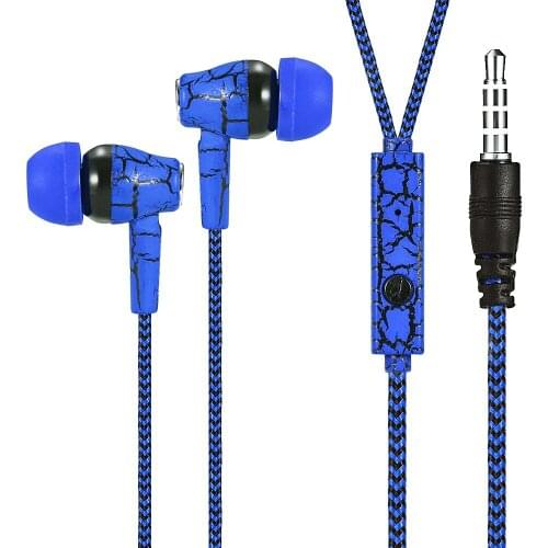 3.5mm Stereo hands-free Call Earphones Crack Classic In-ear Earbuds