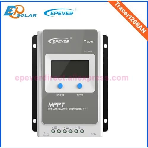 MPPT Controller for solar panels system 10A 10amps EPEVER EP series Tracer1206AN Max PV input 60V battery 12V/24V auto work