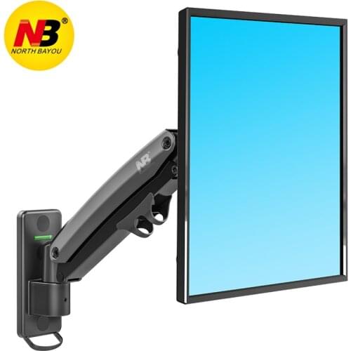 New NB F425 Aluminum Full Motion 27-45inch TV Wall Mount Bracket Gas Spring Arm Load 3-13kgs Max.VESA 200x200mm