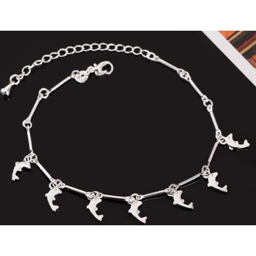 New arrive Beautiful silver bracelet noble dolphin lady chain fashion Wedding cute lady nice women bracelet jewelry LH019