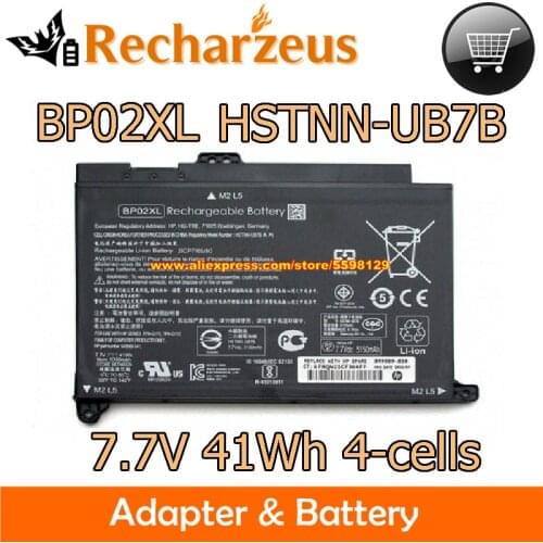 Sunshine 7.7V 41Wh For HP Pavilion 15-AU043CA Laptop Battery for DELL 849569-421 849569-541 849569-542 849569-543 BP02041XL