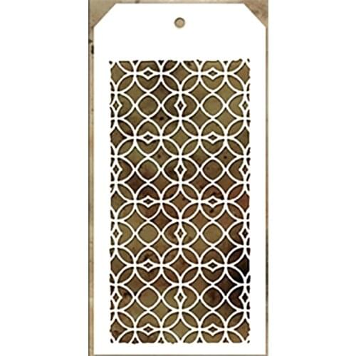 2021 New Label Tag Plastic Stencil For Making Round Nesting Pattern Scrapbooking Background Greeting Card No Metal Cutting Dies