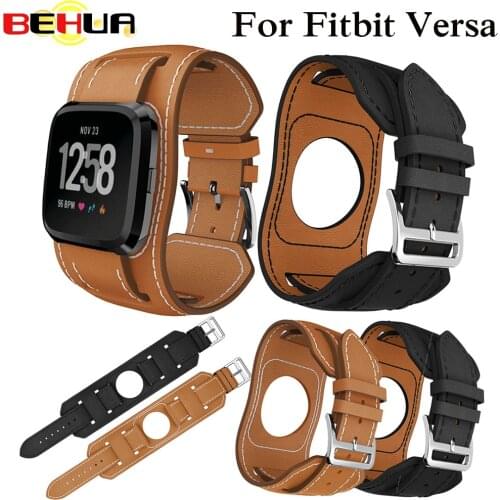 Genuine Leather Wrist band for Fitbit Versa Sport Watch Strap Bracelet for Fitbit Versa Smart Watch Straps Wriststrap Watchbands