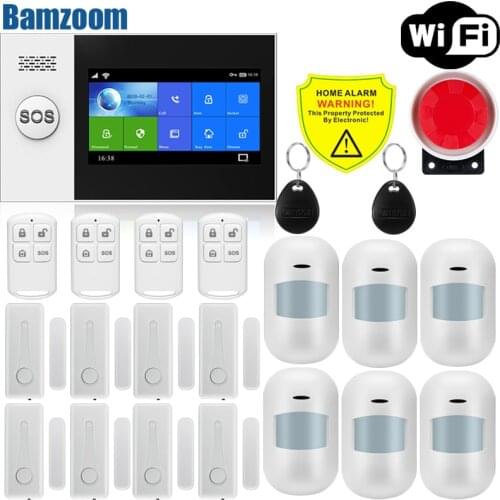 Wifi GSM Alarm System Wireless & Wired Detectors Alarm Smart Home APP Control English/Russian/Spanish/France/Italian