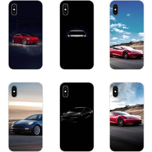Sports car tesla Accessories Phone Cases Covers For Huawei G7 G8 P7 P8 P9 P10 P20 P30 Lite Mini Pro P Smart Plus 2017 2018 2019