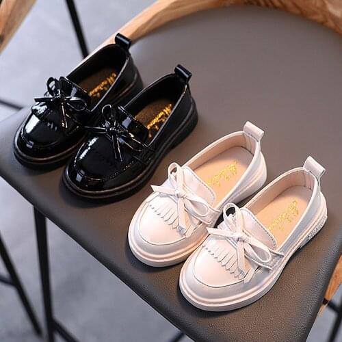 Shoes For Girls Childrens Spring Shoes Tassel Bow 2021New Fashion Spring And Autumn British Wind Comfortable Princess Shoes