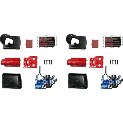 2Pack M12 Battery Plastic Case PCB Circuit Board Label Tag for 12V 10.8V 48-11-2411 Li-Ion Battery Box Housing