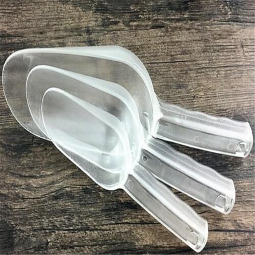 3pcs/Set Plastic Transparent Food Candy Ice Scoops Scraper Flour Shovel Wedding Party Buffet Bar Tools Accessories Bar Kitchen