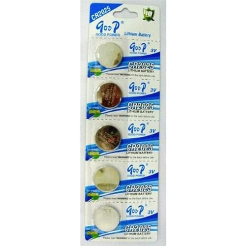 5PCS/LOT GODP High Quality CR2025 CR 2025 3V Lithium Button Cell Battery