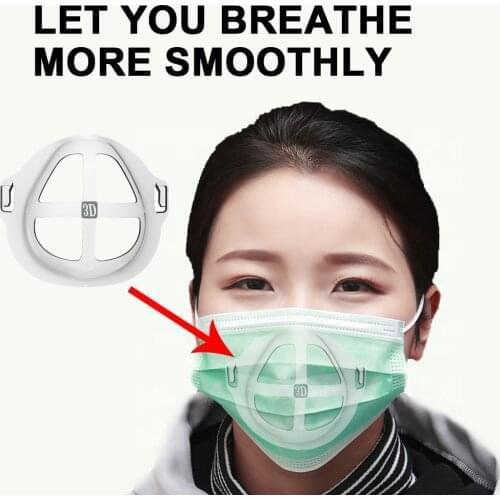 5Pcs Reusable 3D Mask Bracket Face Mask Inner Support Frame Comfortable Breathing Plastic Mask Holder Bracket Breathable Valve