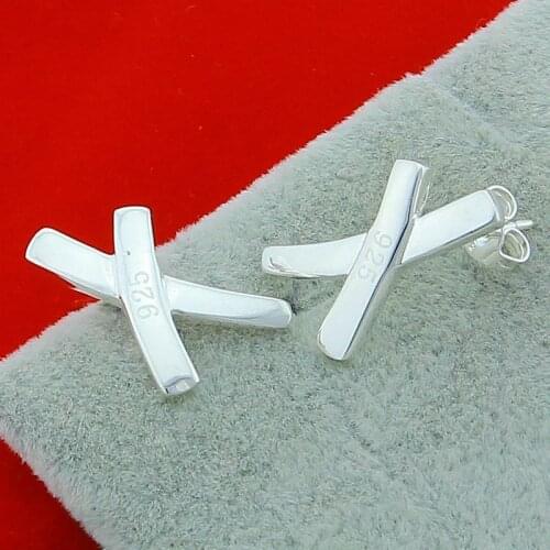 925 Sterling Silver cross charm earrings For Women Lady Gift Fashion Charm High Quality Wedding Jewelry Gifts
