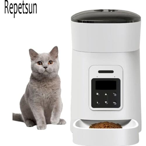 4L Automatica Pet Feeder Smart Pet Feeder Schedule Pet Feeder for Dogs Cats Auto Feeding Meals Pet Food Dispenser Manual Feeder