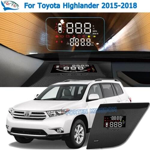 Car Electronic HUD Head Up Display Speedometer Projector For Toyota Highlander 2015-2018 Safe Driving Screen Airborne computer