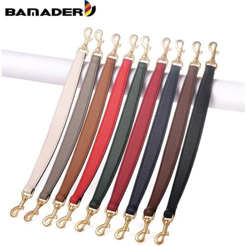 BAMADER First Layer Cowhide Lychee Pattern Wrist Replace Strap For One Shoulder Handbag Underarm Bag Short Woman Bag Belts Strap