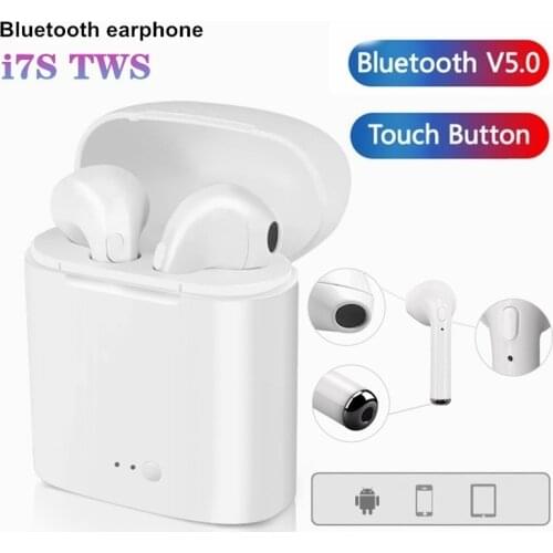 I7s tws Wireless Earphone quality sound in ear Headset Cordless Bluetooth Headphones Charging box For Redmi Iphone Xiaomi Huawei