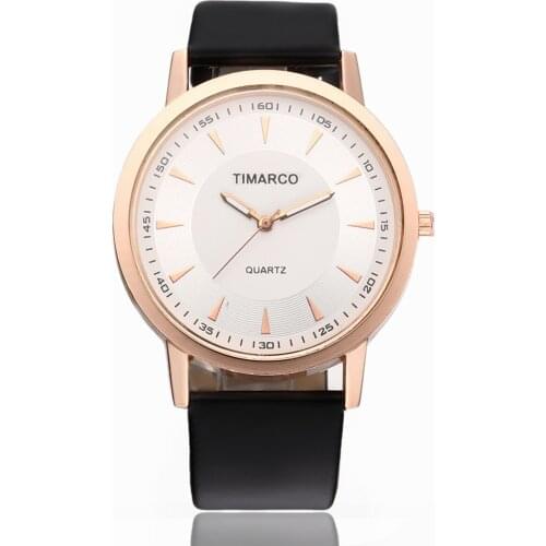 Women Watches New Fashion Simple Rose Gold Dial Watch Quartz Watch Leather Watchband Round Dial Clock Reloj Mujer