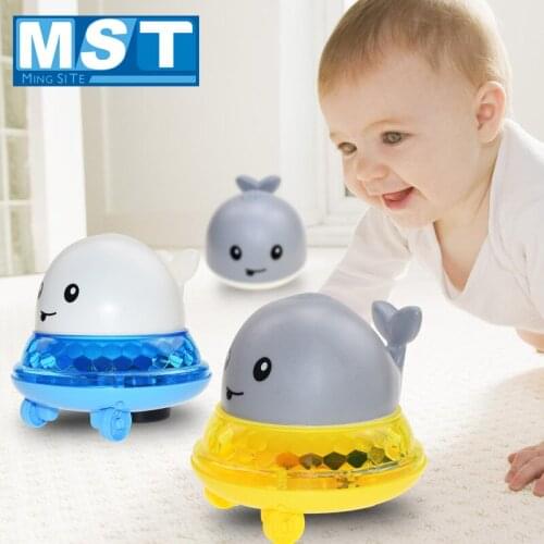 Creative Baby Bath Toy Electric Cute Little Cartoon Whale Ball Sprinkler Music Colorful Lights Shower Swimming Water Toys