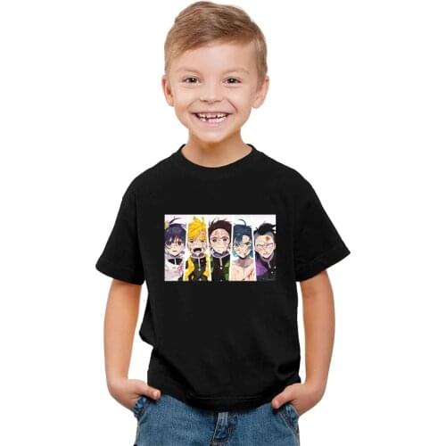 Kimetsu No Yaiba Japanese Style Boys T Shirt Toddler Girls Tops Kids T Shirts Casual Clothing Childrens Toddler Baby Clothing