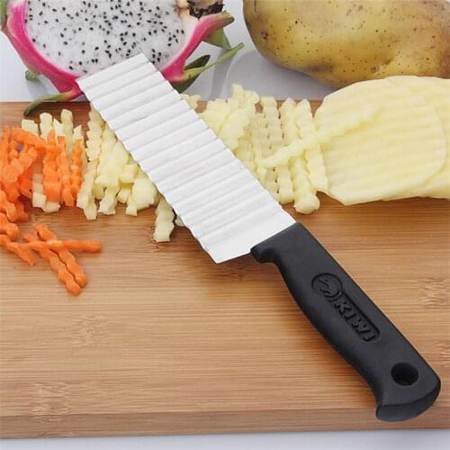 Queentime Wavy French Stainless Steel Fry Cutter Potato Fries Slicer Carrot Cutting Chopper Fruit Vegetable Grater Kitchen Tools